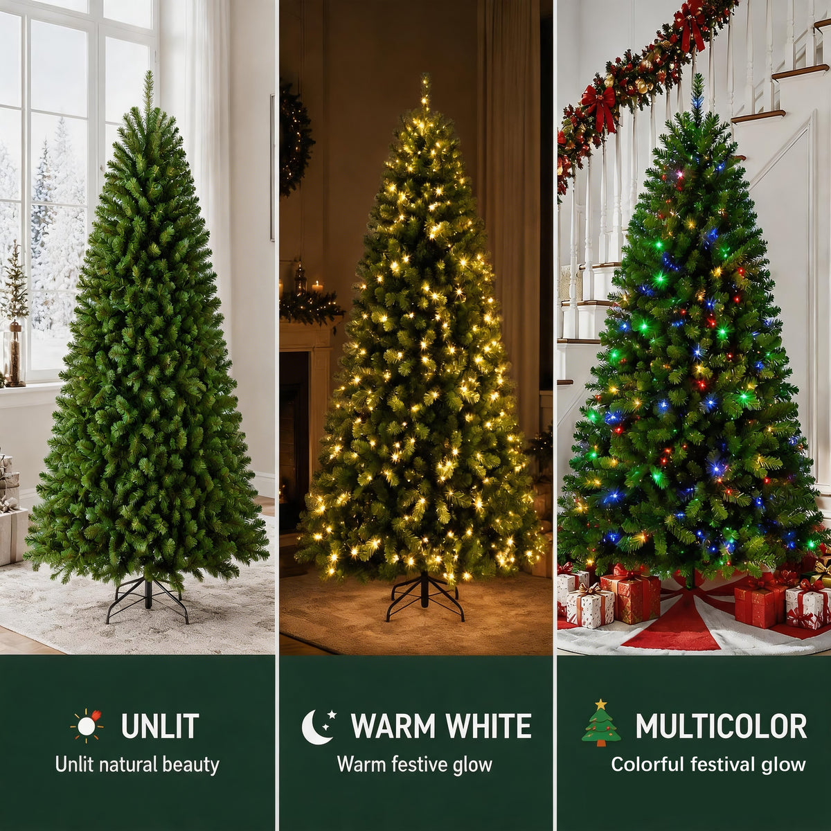 DRNEWI 5.5ft Prelit Artificial Christmas Tree w/ Remote Control and Warm White & Color Changing Lights